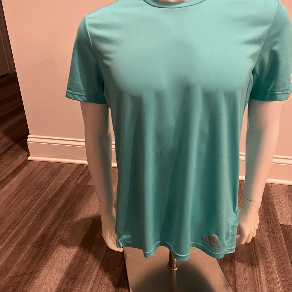 adidas Aqua Blue Short Sleeve Tee